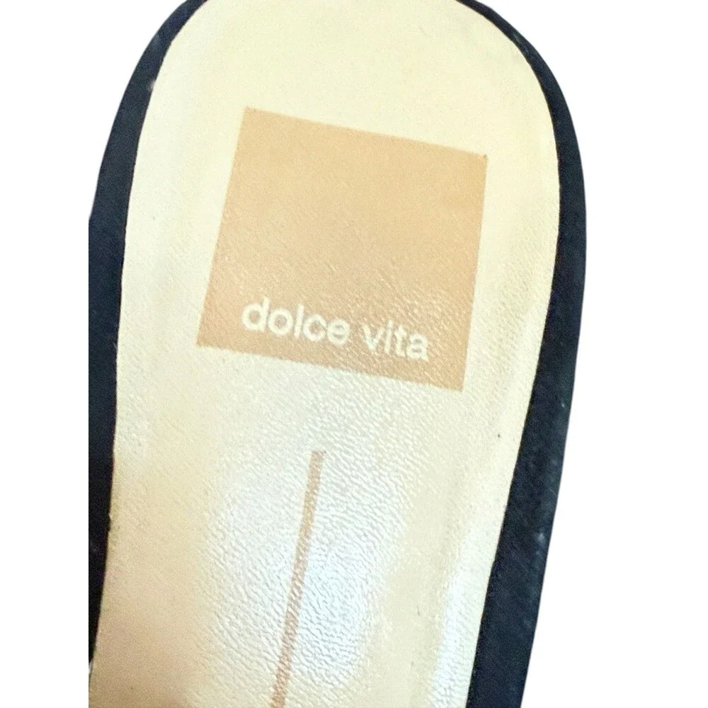 DV Dolce Vita Lovey Mules Women's Leopard Excellent Kitten Heel Pointed Toe 7